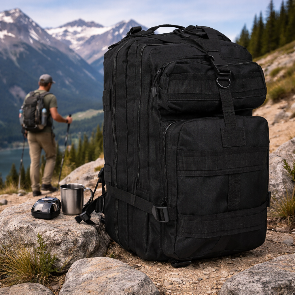 40L Military Tactical Backpack Black