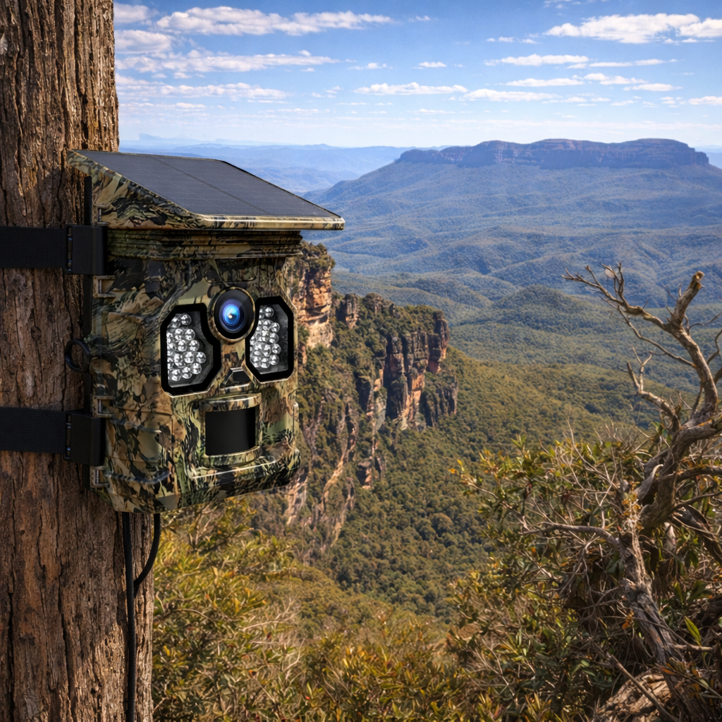 4K Solar Trail Outdoor Camera Compact Size