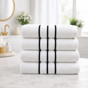 4PCS Premium Cotton Face Towel Set 650gsm - White
