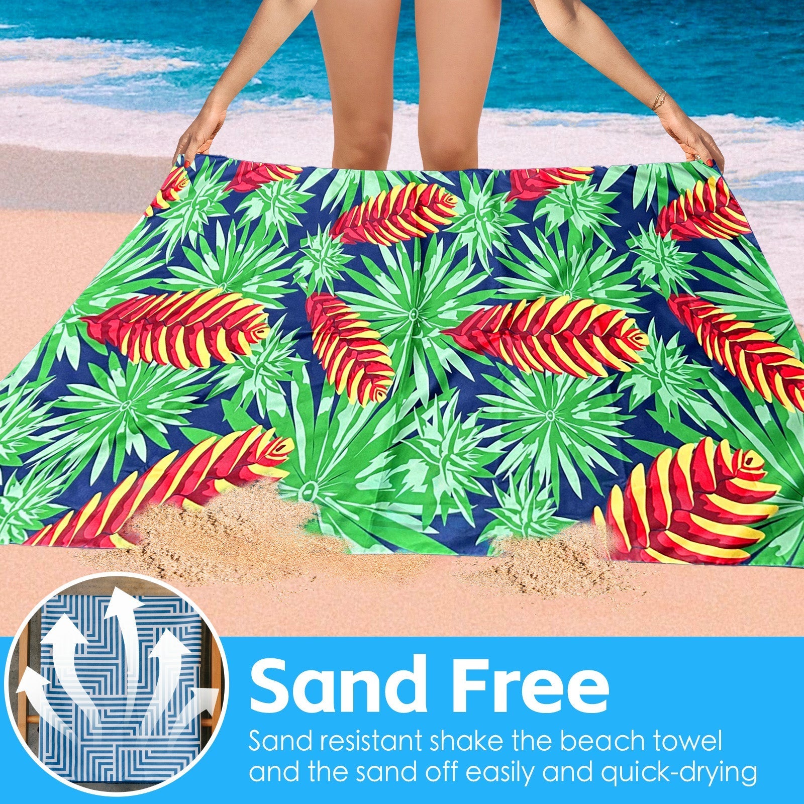Lazy Dayz Quick Drying Sand Free Beach Towel Mossman - 05