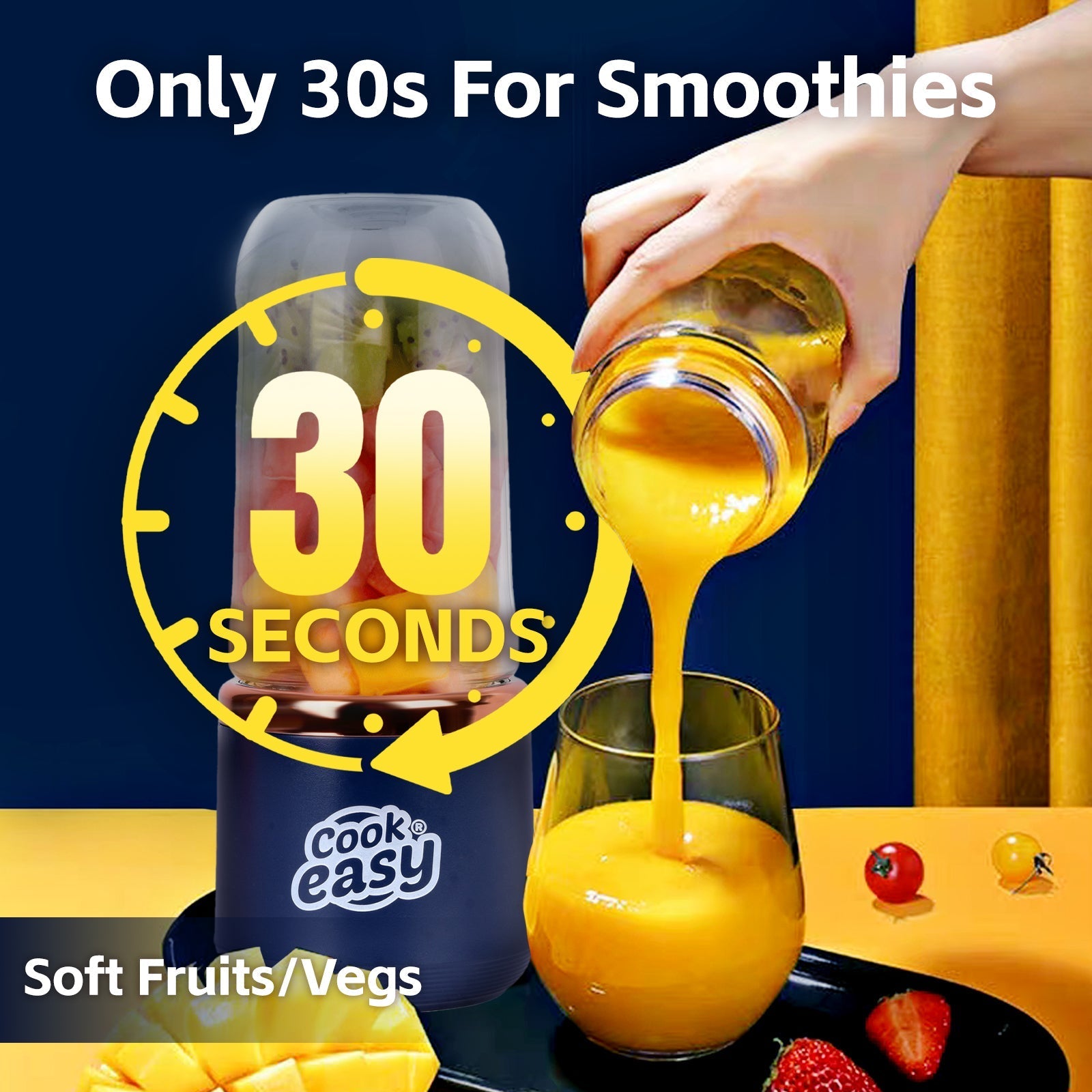 400Ml Usb C Rechargeable Portable Juicer With Travel Lid Personal Blender For Smoothies Shakes - 04