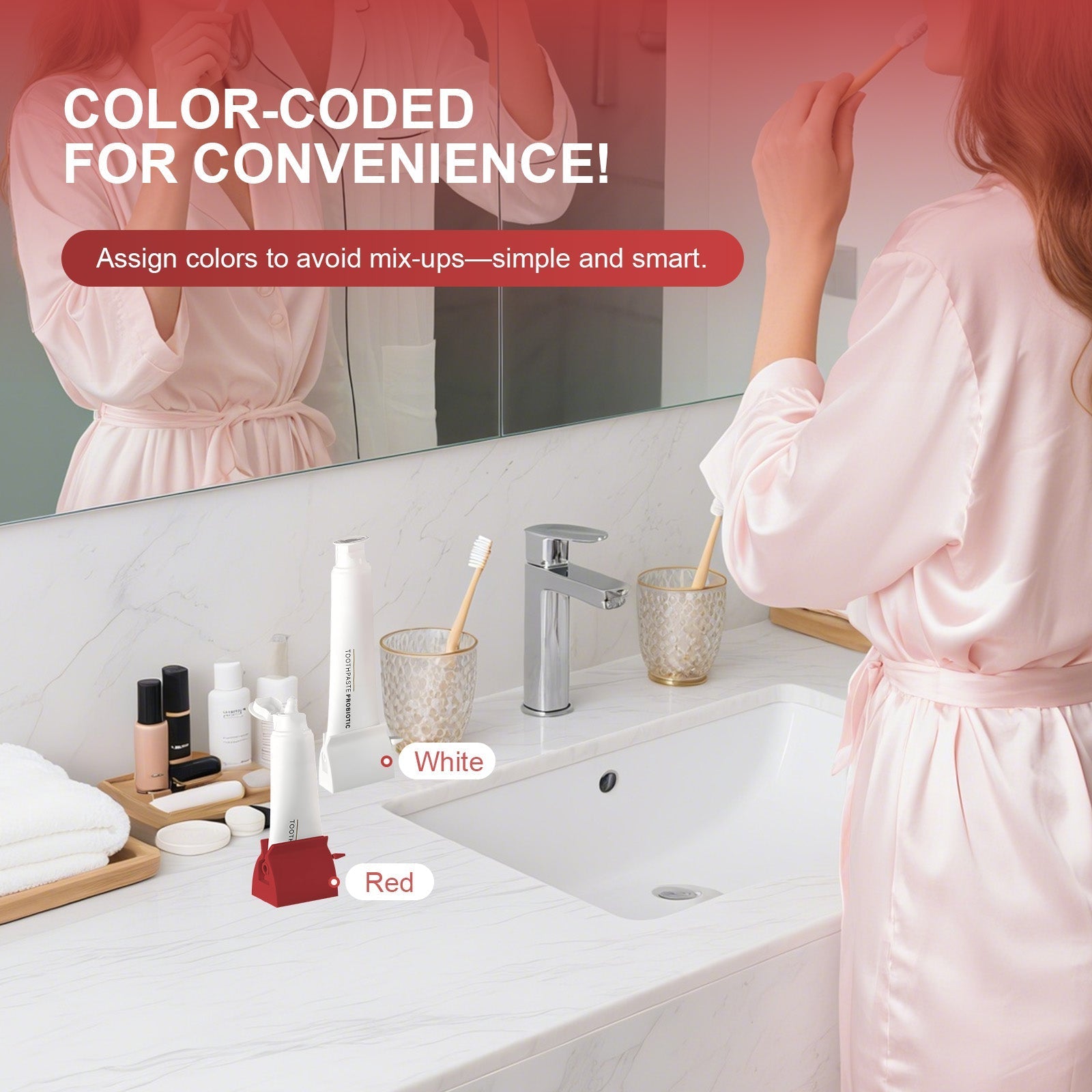 2 Pcs Toothpaste Rolling Dispensers Squeezer - 04