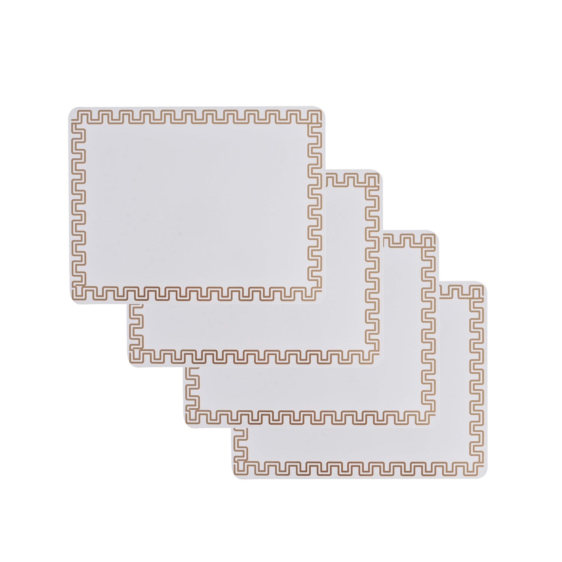 4 Pcs Clevinger Md Placemats Gold Border - 01