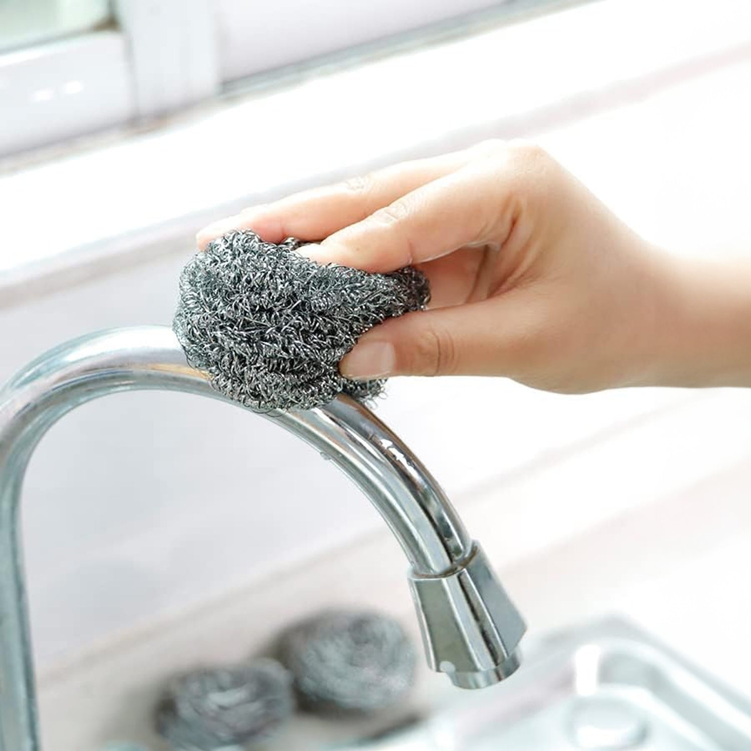 6 Pcs Stainless Steel Scourers - 04