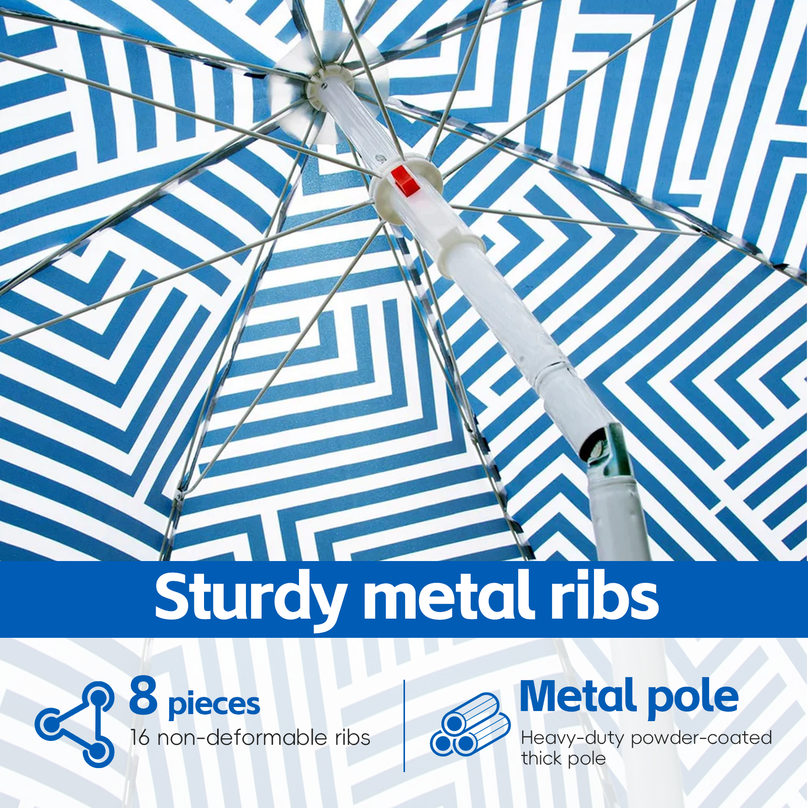 Lazy Dayz 18M Tiltable Beach Umbrella With Carry Bag Makena - 03