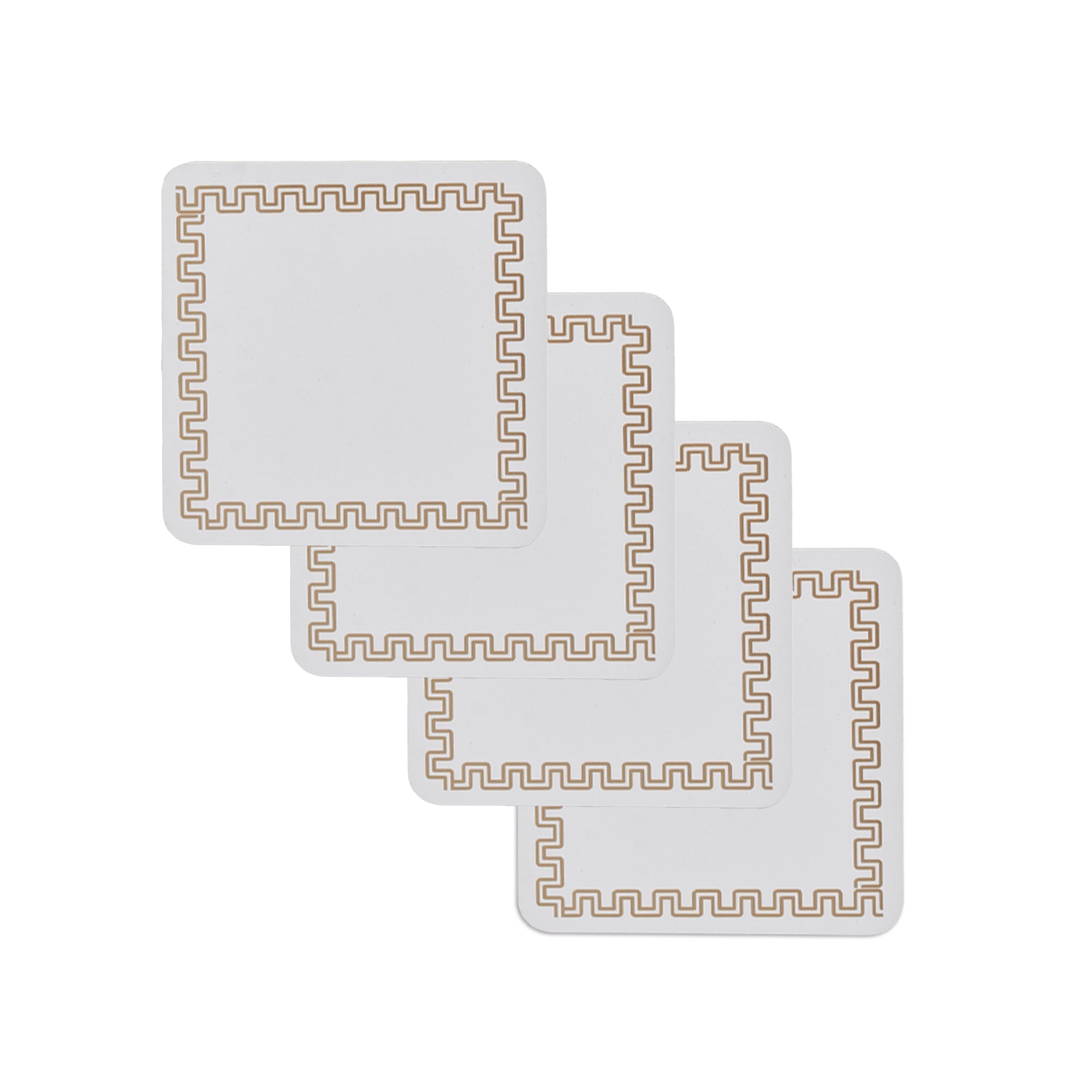 4 Pcs Clevinger Mdf Coasters Gold Border - 01