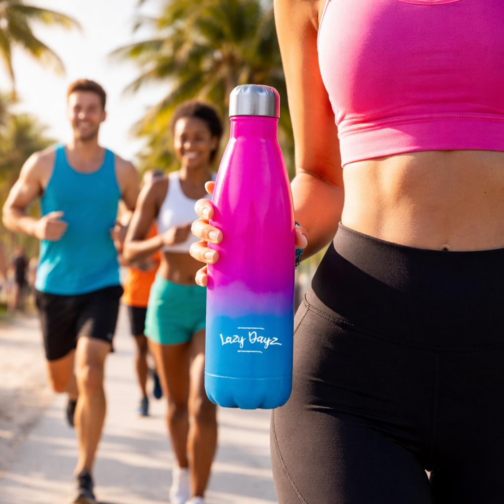 500ml Double Wall Stainless Steel Daily Drink Bottle - Pink