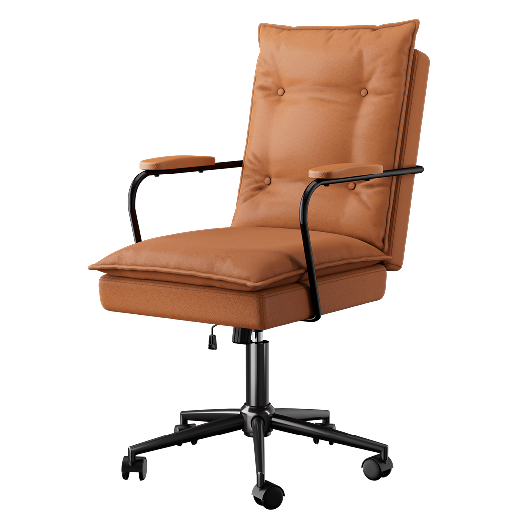 LEVEDE Ergonomic Office Chair Computer PU Brown-2006732703109615624