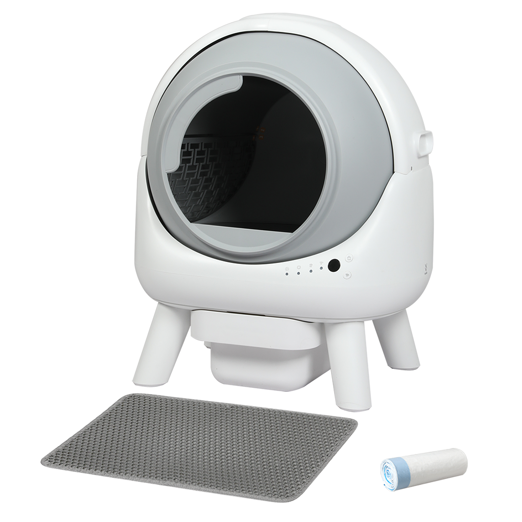 PaWz Smart Self Cleaning Cat Litter Box APP Control White-2018816915941756936