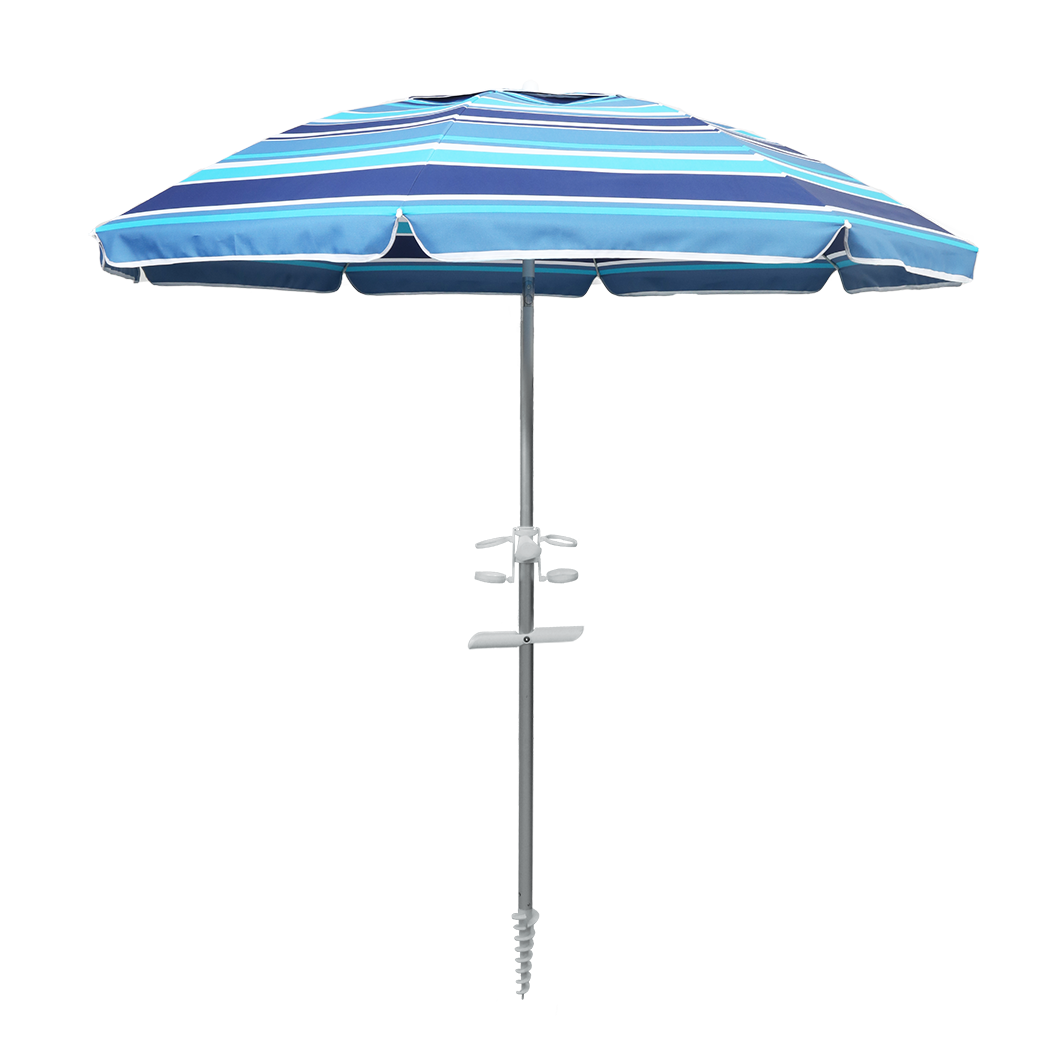 Mountview 2.2M Outdoor Beach Umbrellas Sand Blue-2018816781765971976