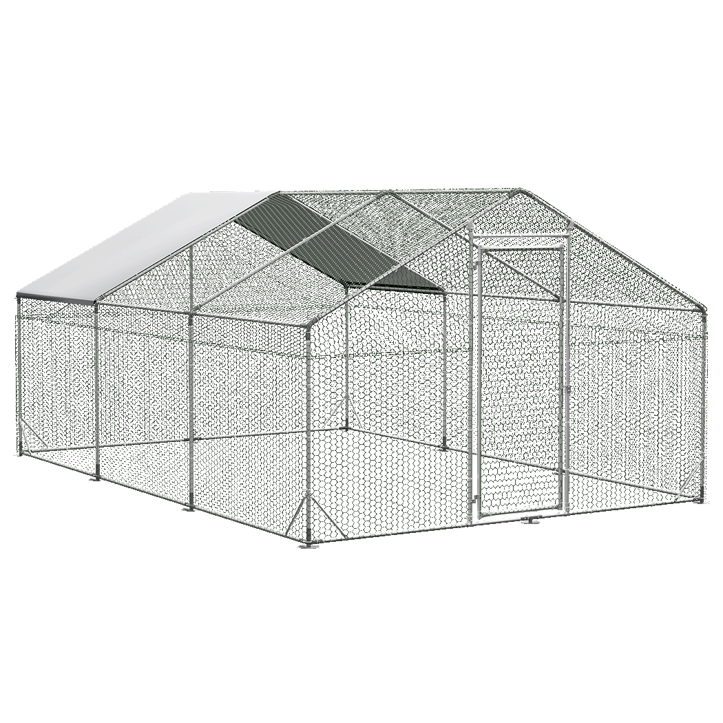 Pawz 600x300x194cm Large Metal Walk-in Chicken Coop Cage-2006732696268705800
