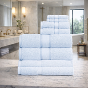 550GSM Premium Cotton Bath Sheet 7PCS Set - Baby Blue