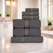 550GSM Fine Cotton Towel 7PCS Set - Charcoal