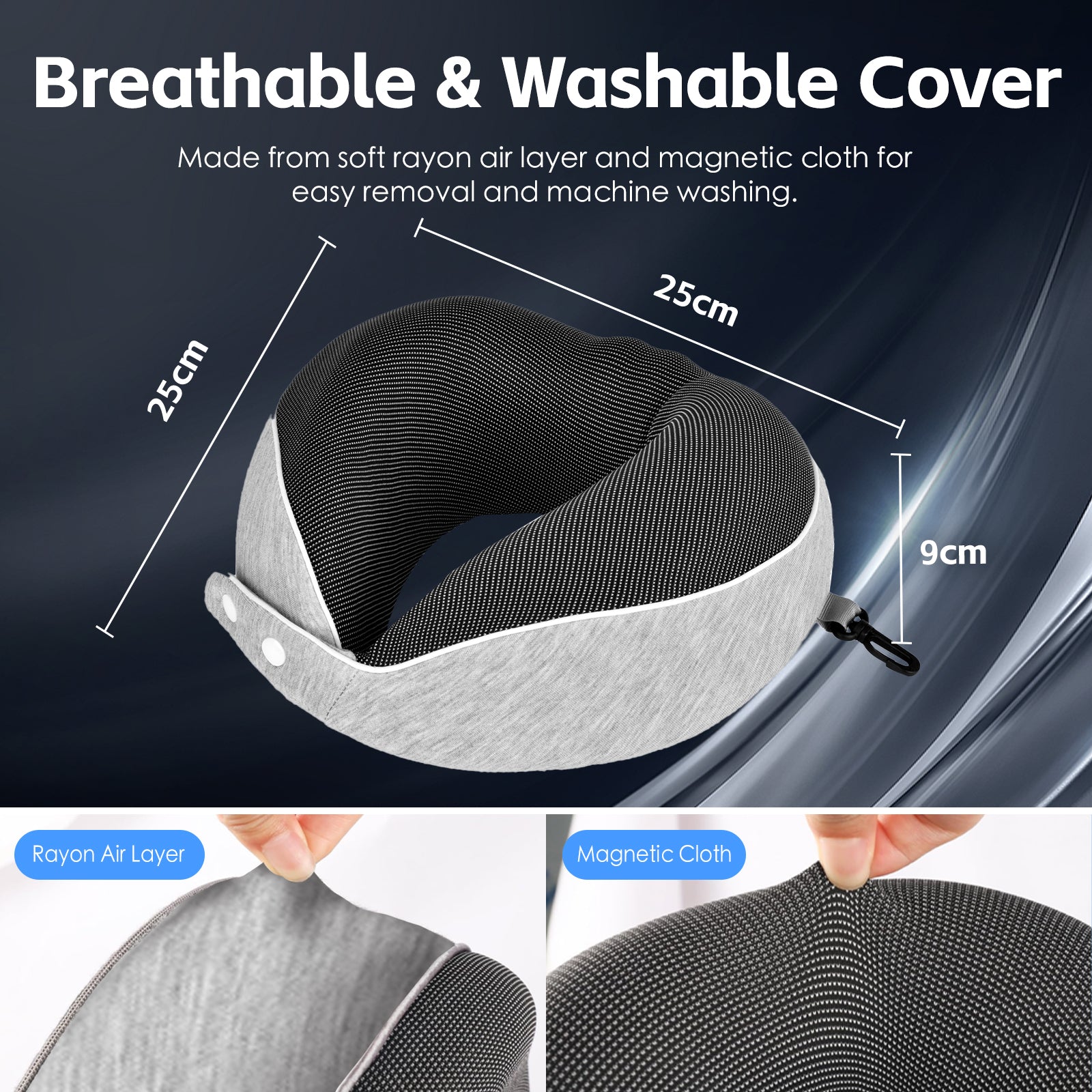 Compact Luxury Memory Foam Travel Pillow - 05