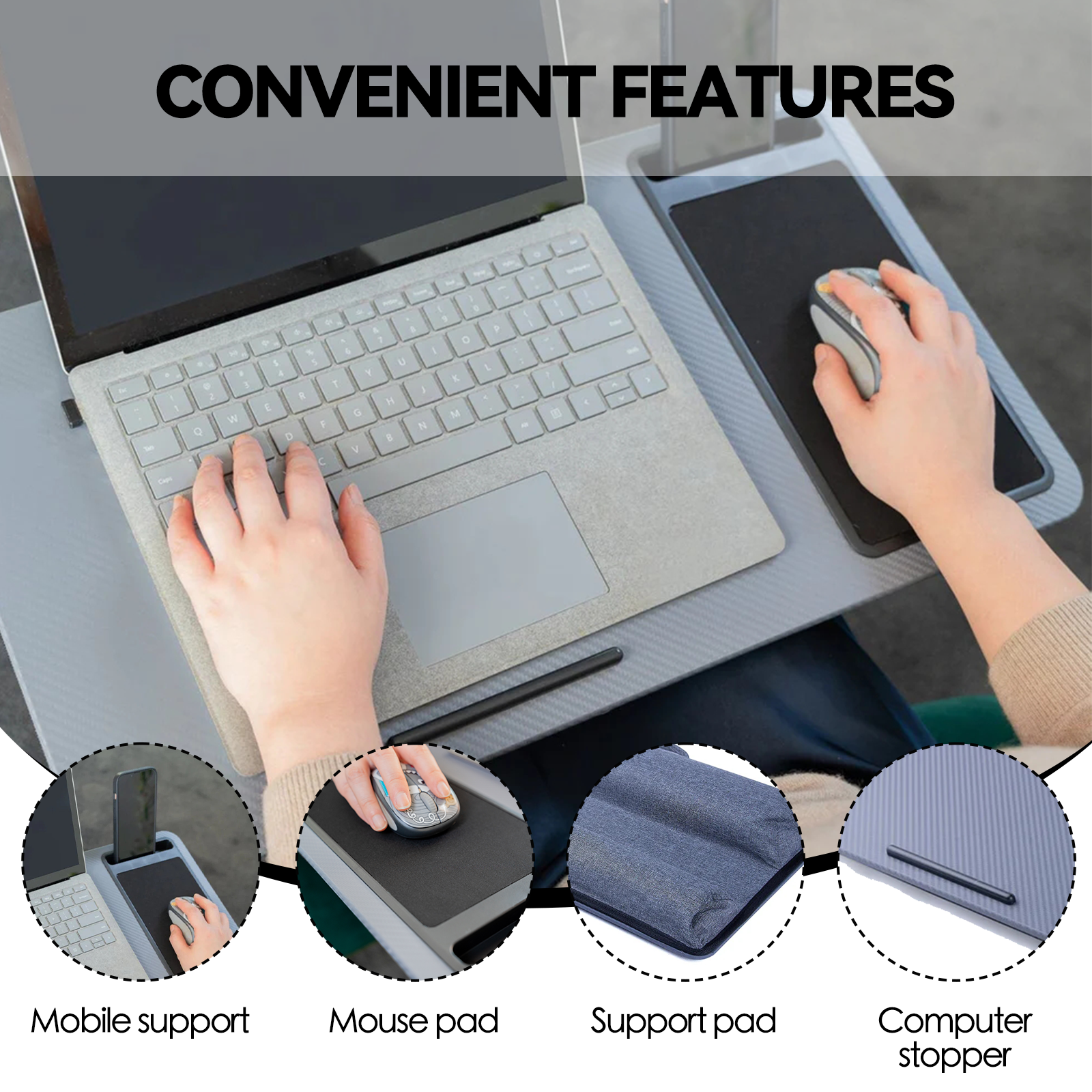 Multipurpose Lap Desk Laptop Tray Study Station - 03