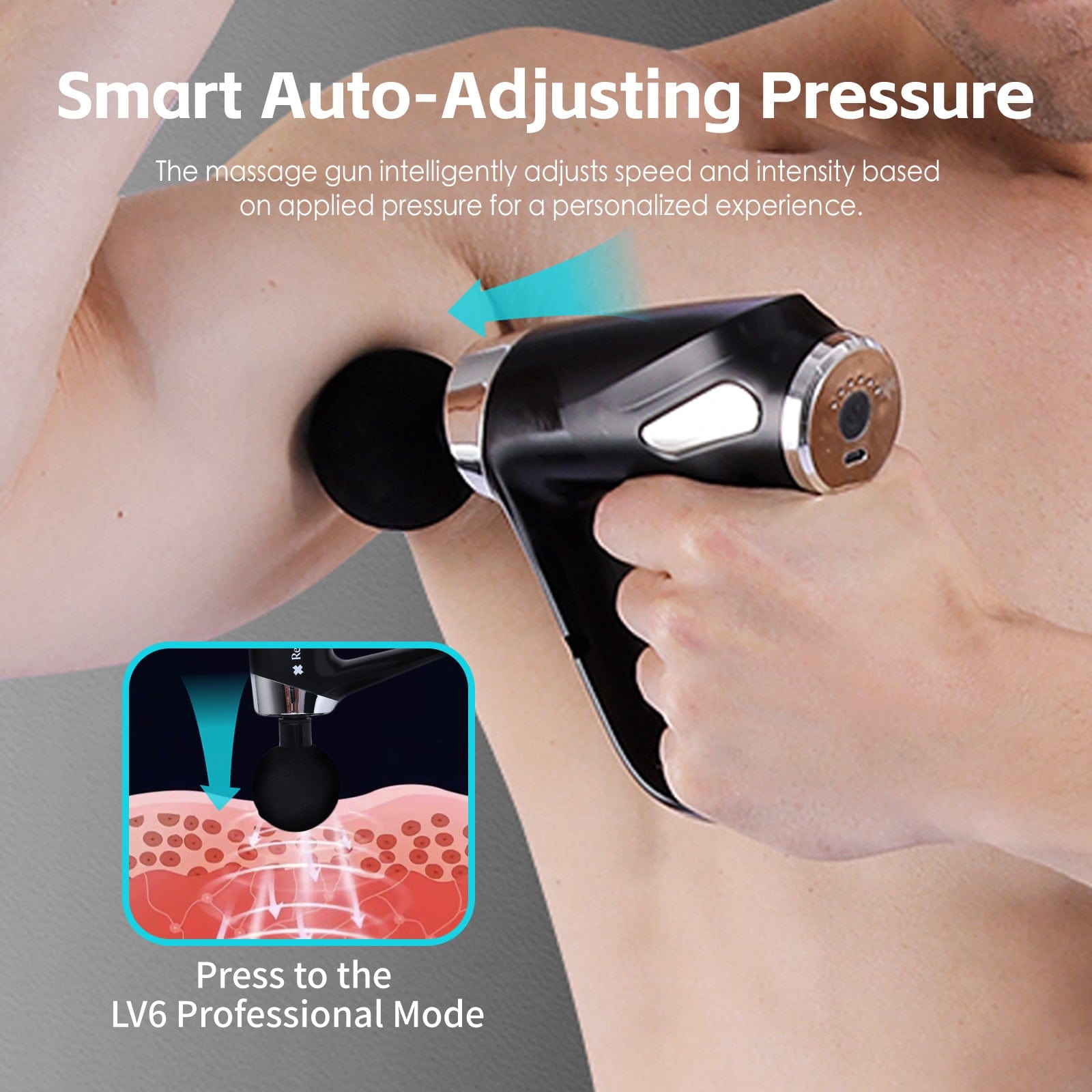 Remology Impact Therapy 6 Adaptive Speed Usb C Massage Gun With 4 Heads - 05