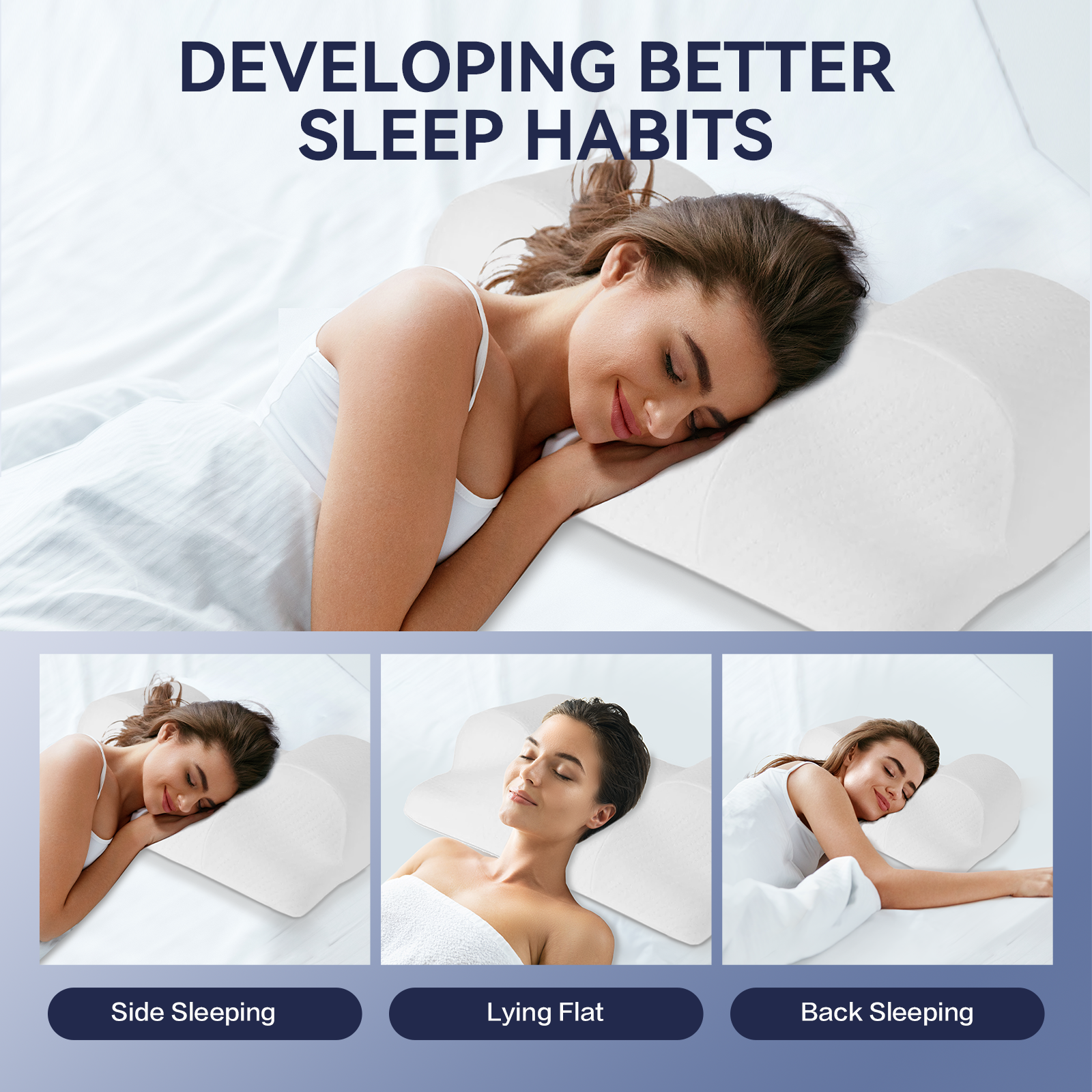 Memory Foam Beauty Sleep Pillow For Neck And Shoulder Pain - 10
