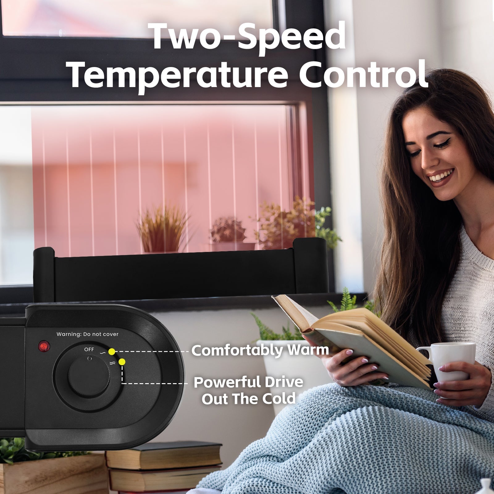2200W Graphene Floor Electric Heater Fast Heating Energy Efficient Portable Indoor Heater - 05