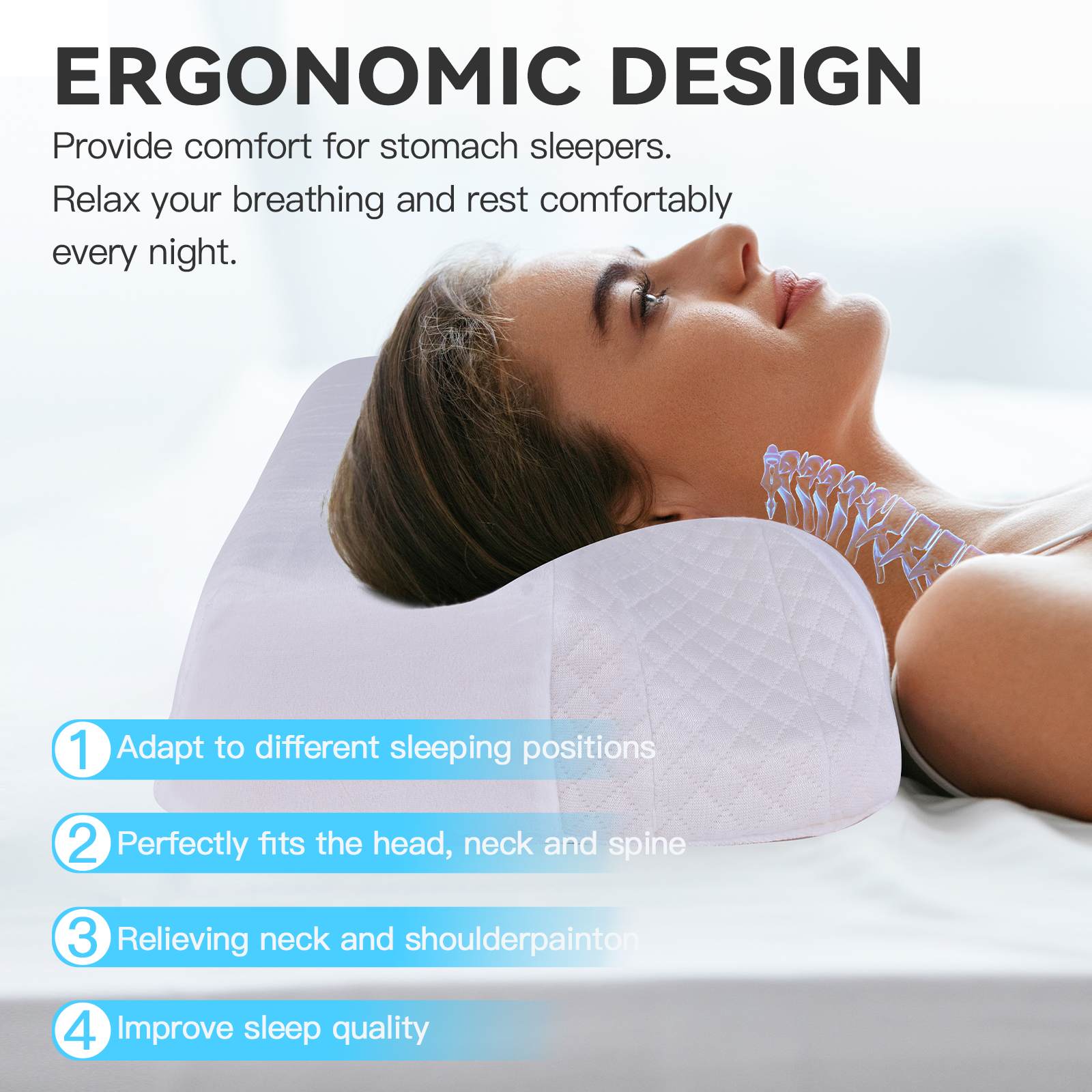 Cpap Contour Sleep Therapy Memory Foam Pillow - 07