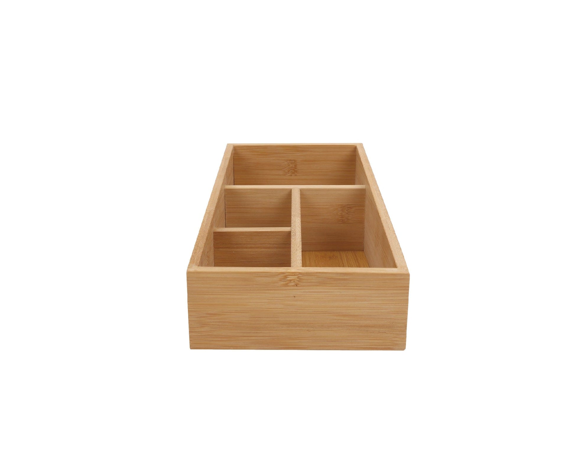 Bamboo Storage Box With 4 Slots - 03