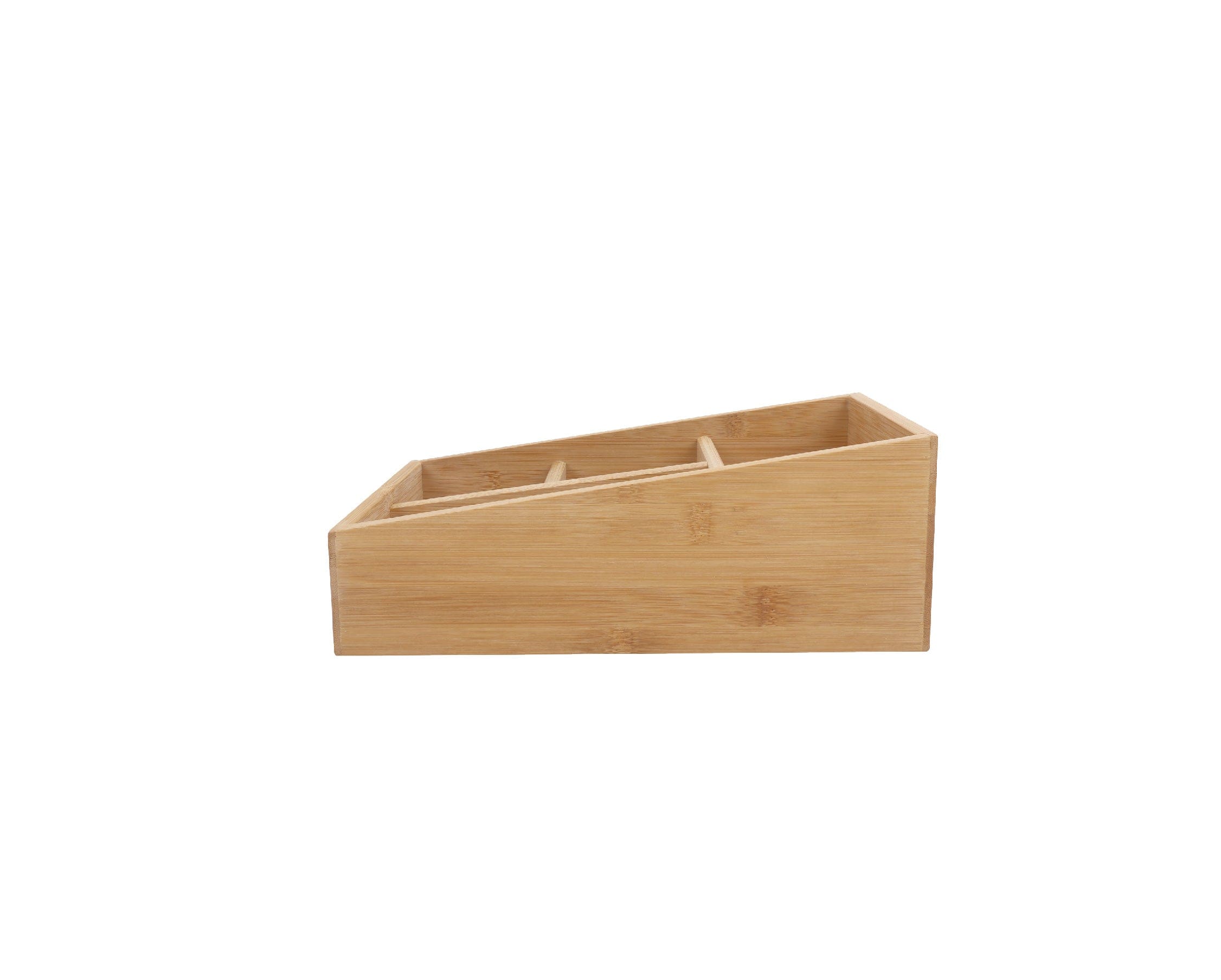 Bamboo Storage Box With 4 Slots - 04