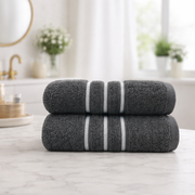 650GSM Bath Towel 2PCS Set - Charcoal