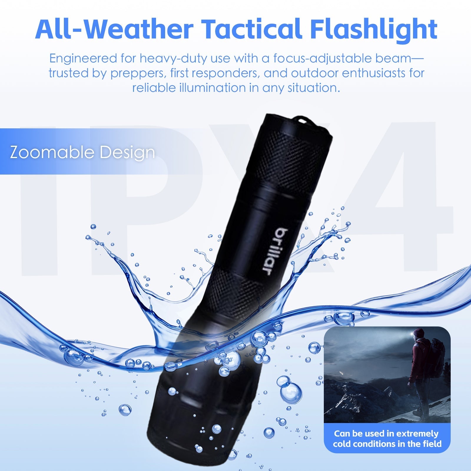 Aluminium 5 Mode Tactical Led Flashlight - 06
