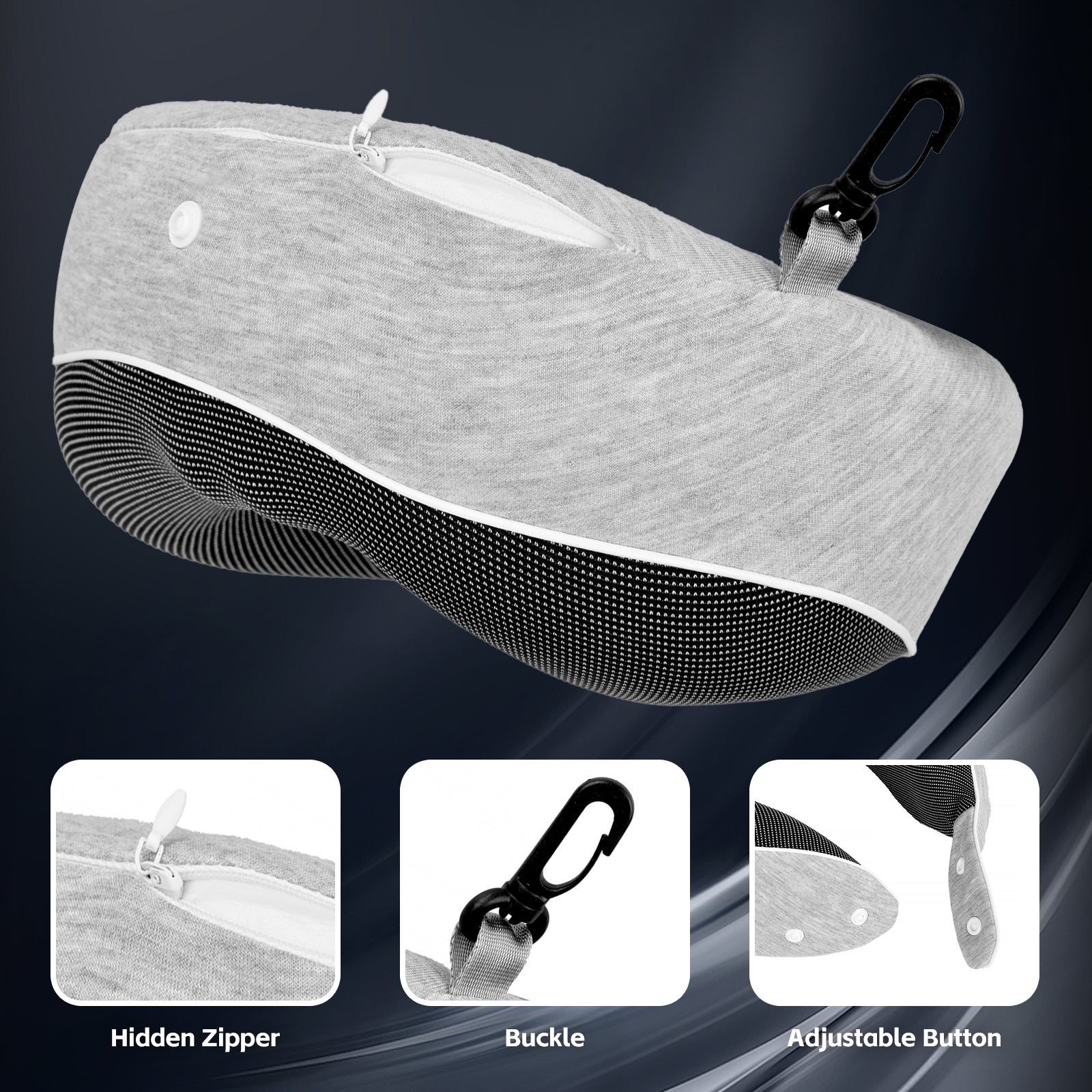 Compact Luxury Memory Foam Travel Pillow - 07