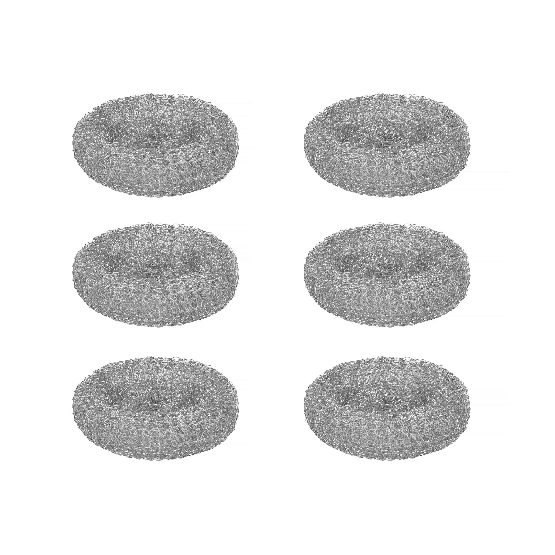 6 Pcs Household Cleaning Stainless Steel Jumbo Scourers - 01