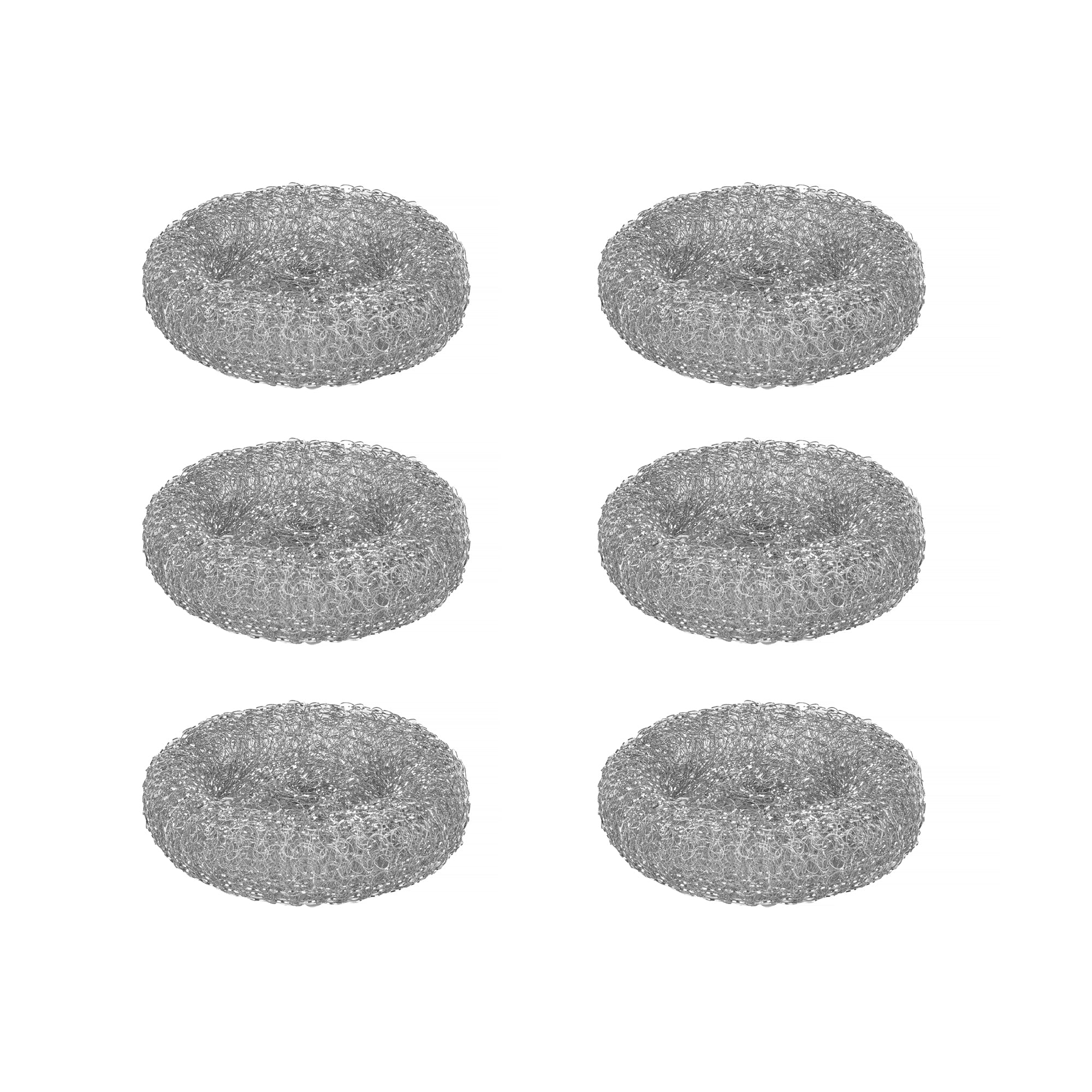 6 Pcs Household Cleaning Stainless Steel Jumbo Scourers - 01