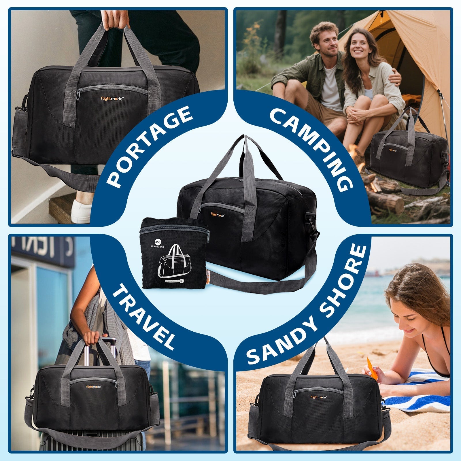 35L Foldable Lightweight Duffel Travel Bag - 02