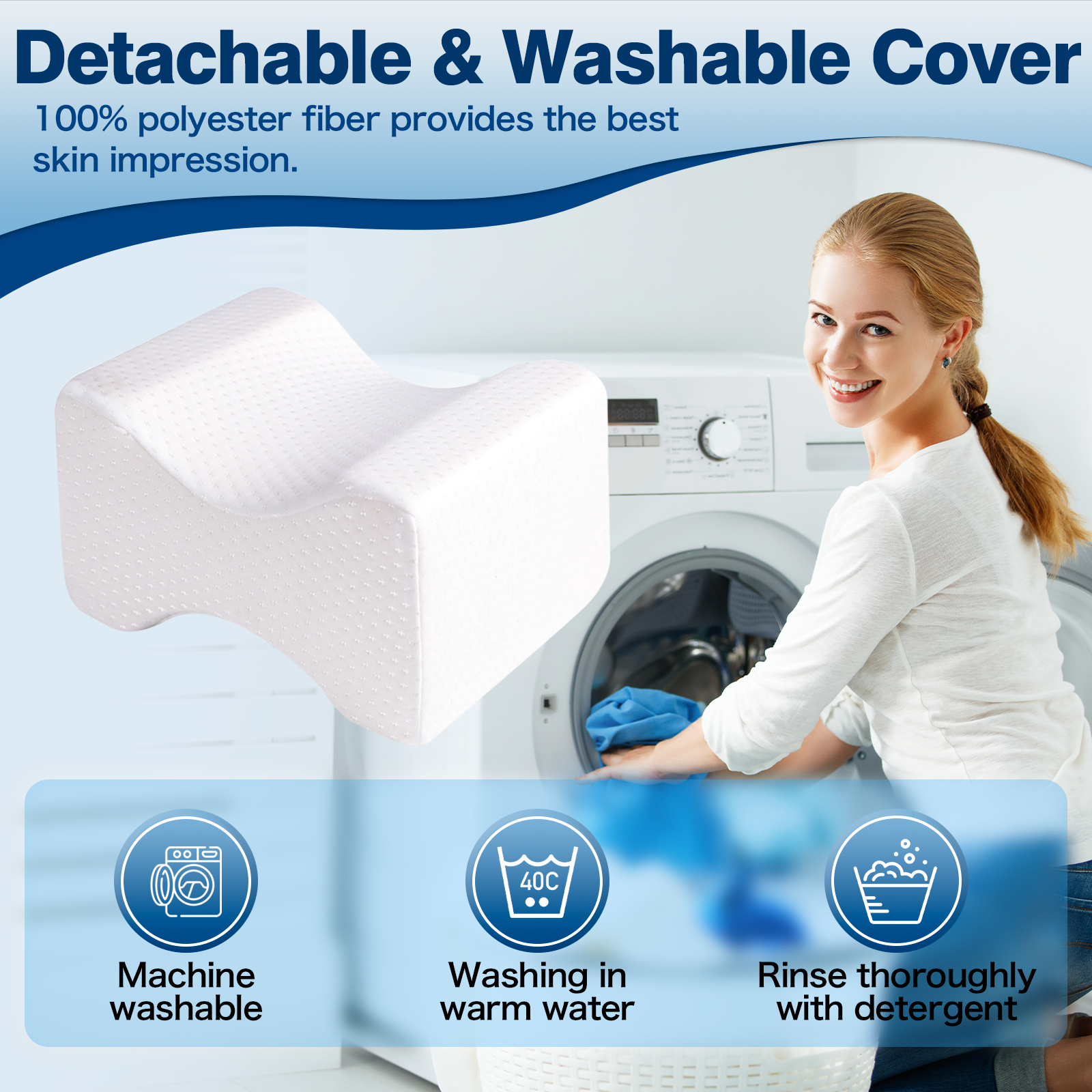 Memory Foam Sciatica Relief Leg Pillow - 07