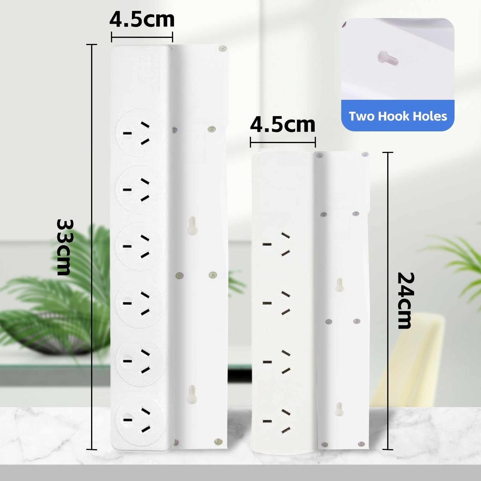 6 Outlet Power Board With Surge Protection 1M Lead Cable - 09