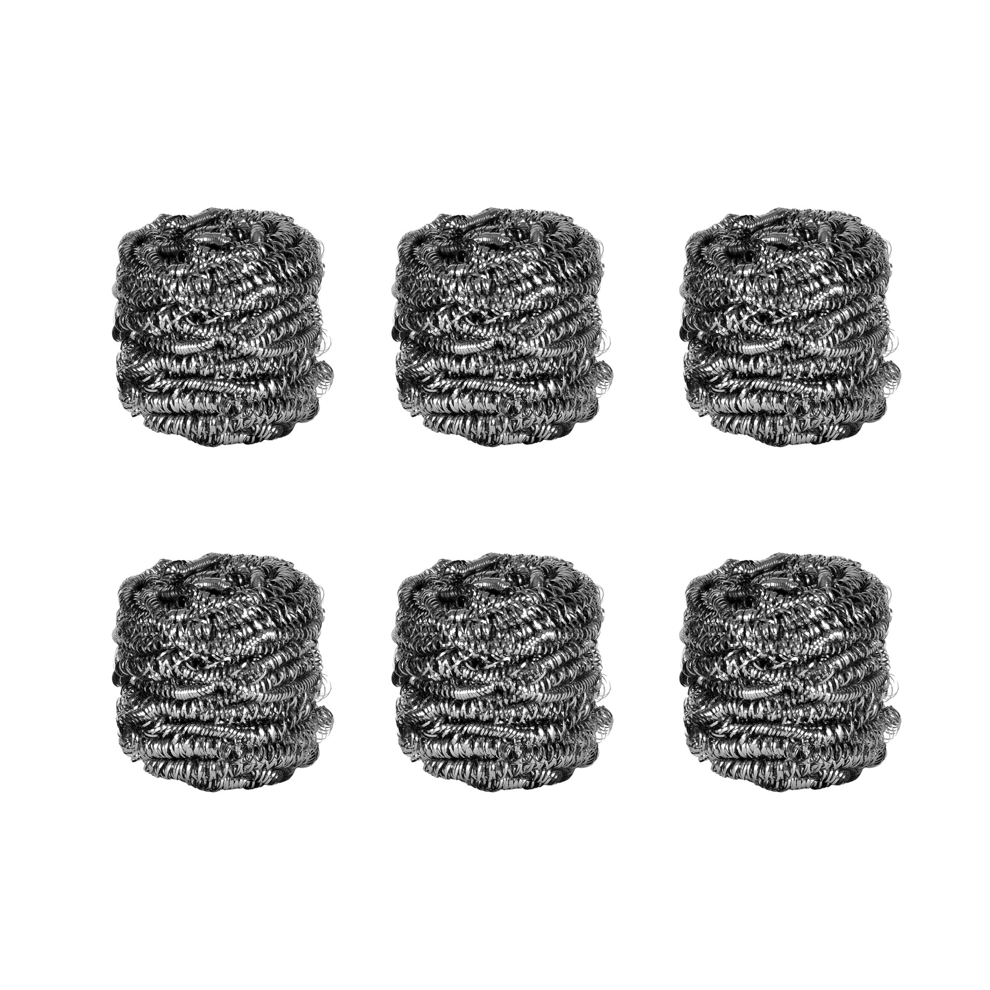 6 Pcs Stainless Steel Scourers - 01