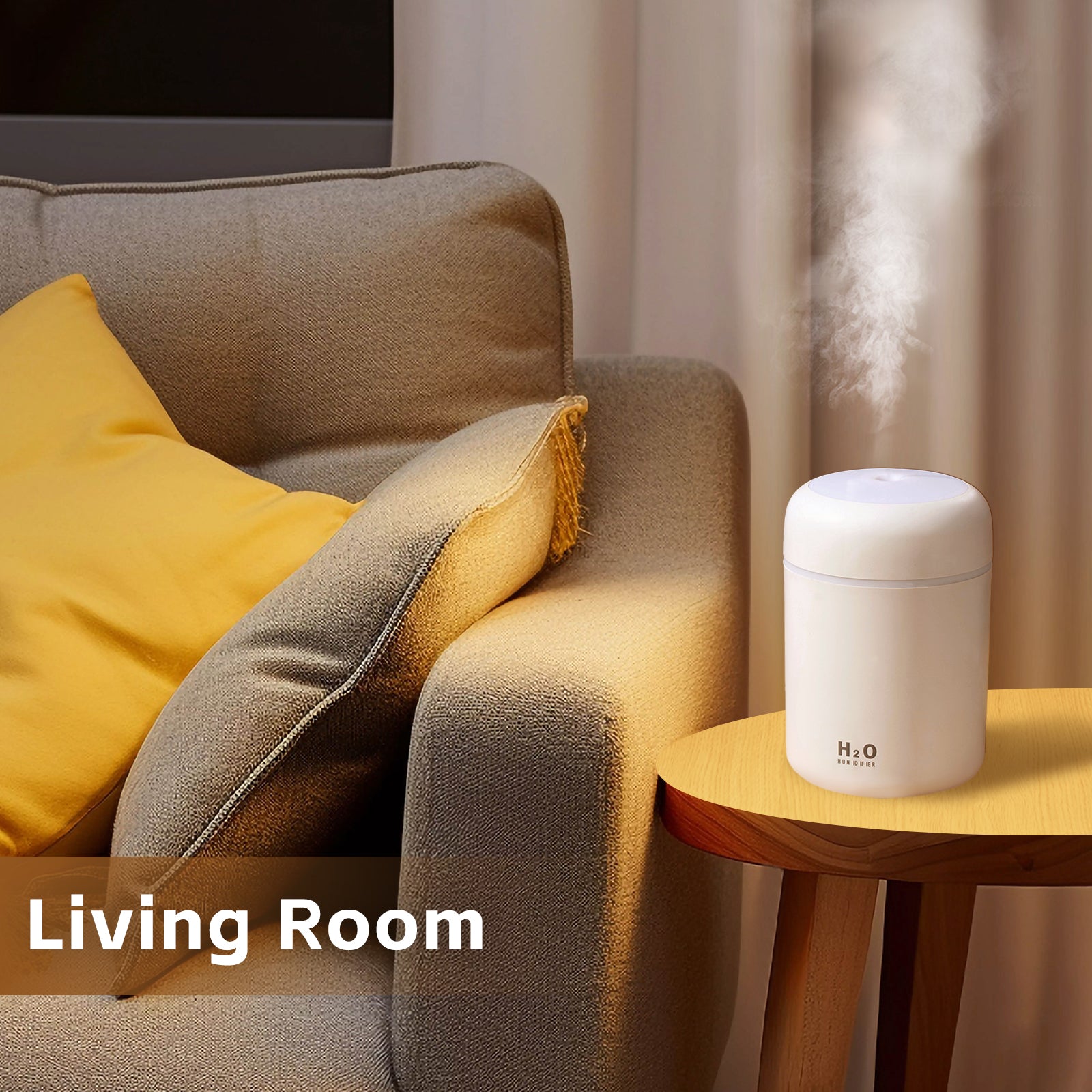 Livingtoday Mini Led Ultrasonic Humidifier 300Ml - 06