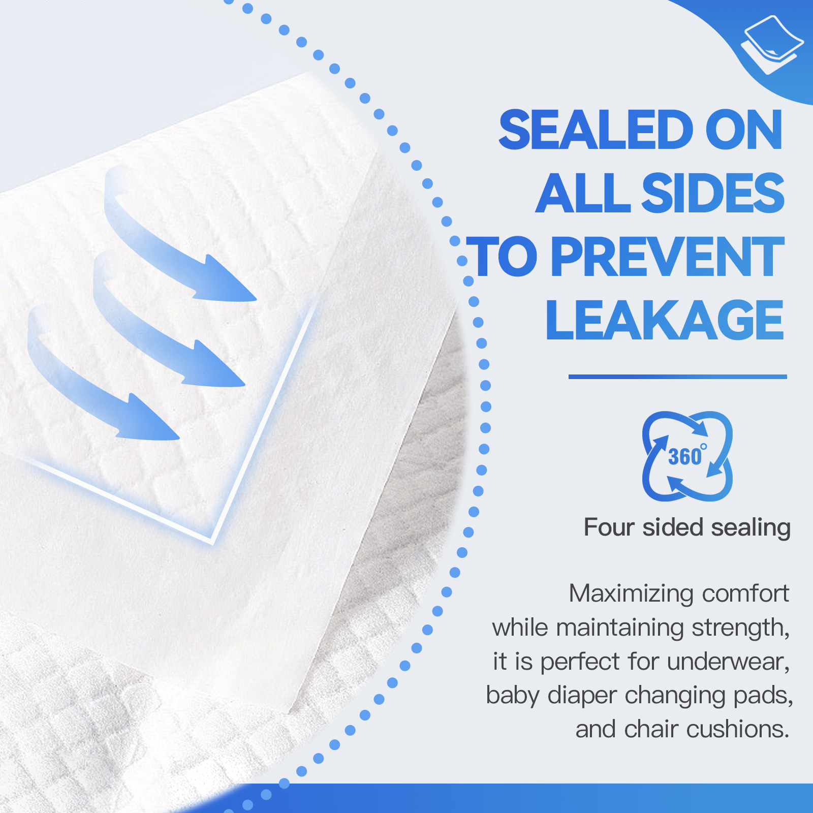 40 Pcs Adult Disposable Bed Underpads 60 X 90Cm - 06