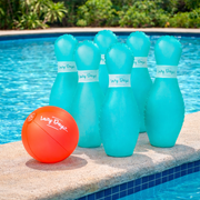 7 Pcs Inflatable Pool Beach Bowling Inflatable Set - Blue