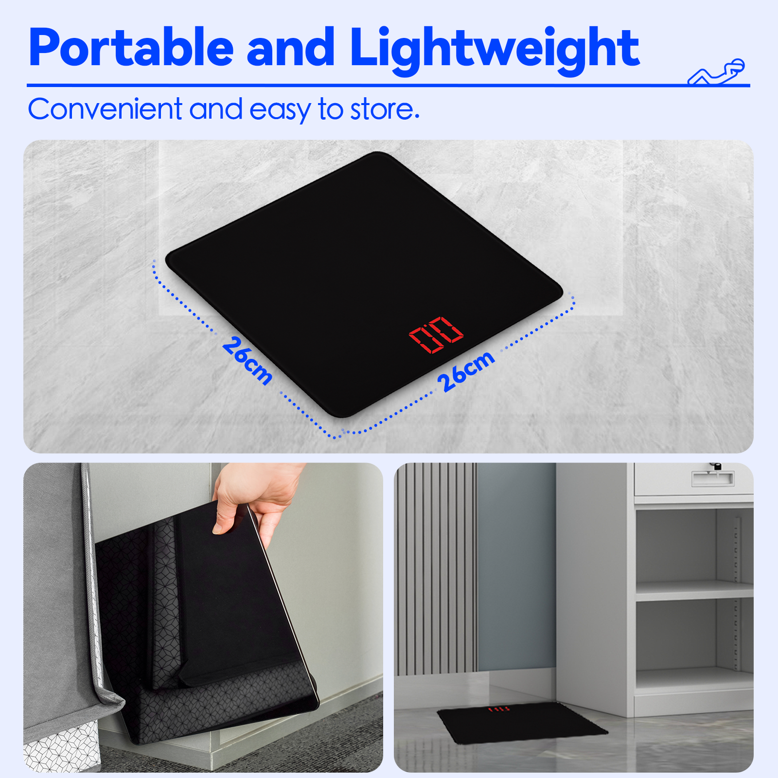 Clevinger Digital Glass Bathroom Scale Max Capacity 180Kg - 07