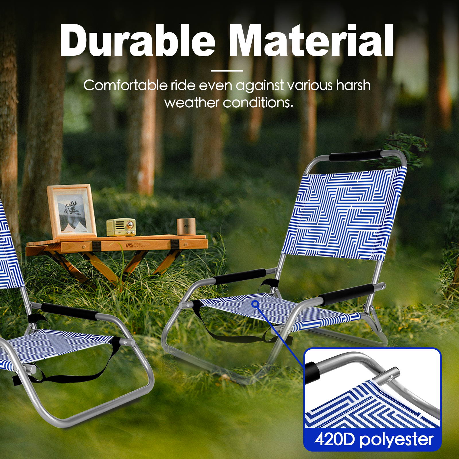 2 Pcs Lazy Dayz Foldable Beach Chair Makena - 03