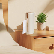 Bamboo Lid Toilet Roll Storage Holder - 08