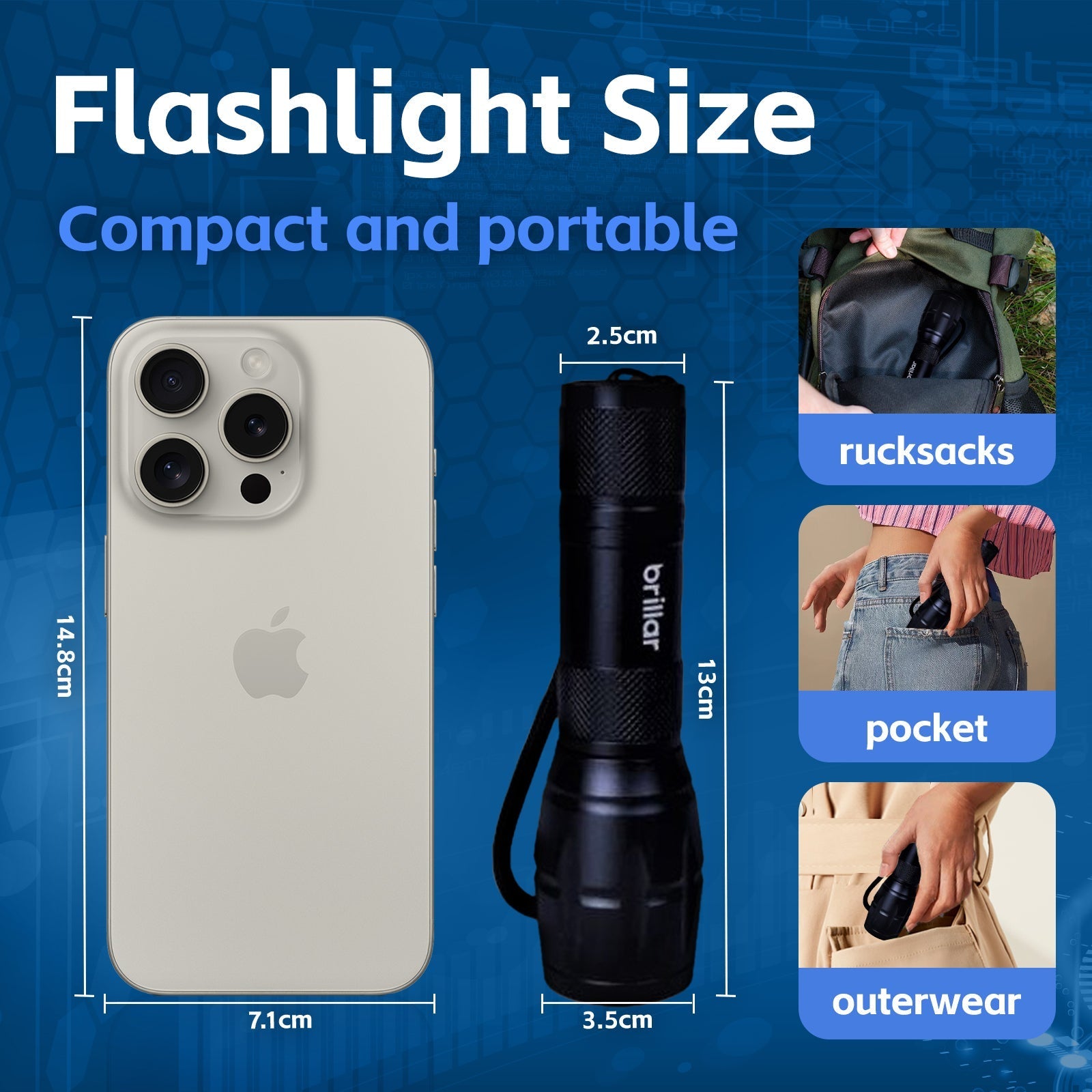 Aluminium 5 Mode Tactical Led Flashlight - 07