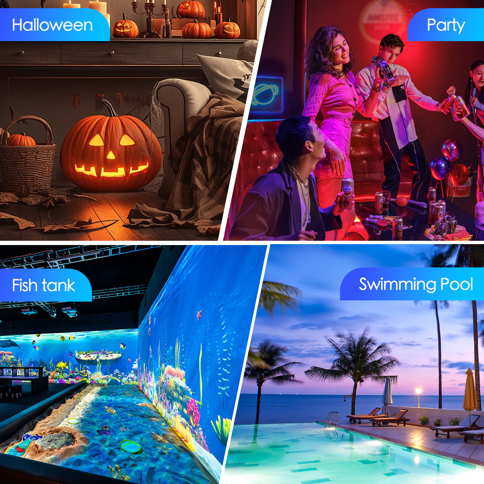 2 Pcs Lazy Dayz 13 Colors Led Remote Pool Light - 09