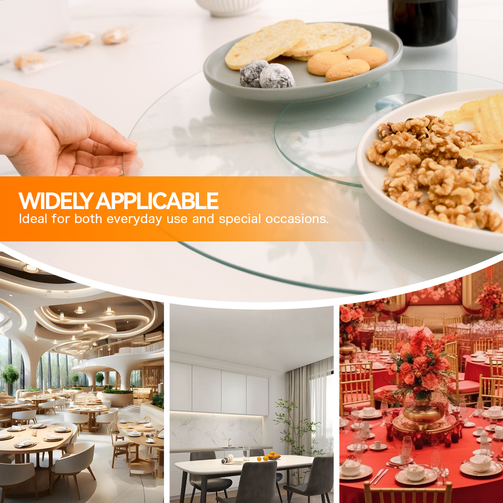 Tempered Glass Lazy Susan 35Cm - 12