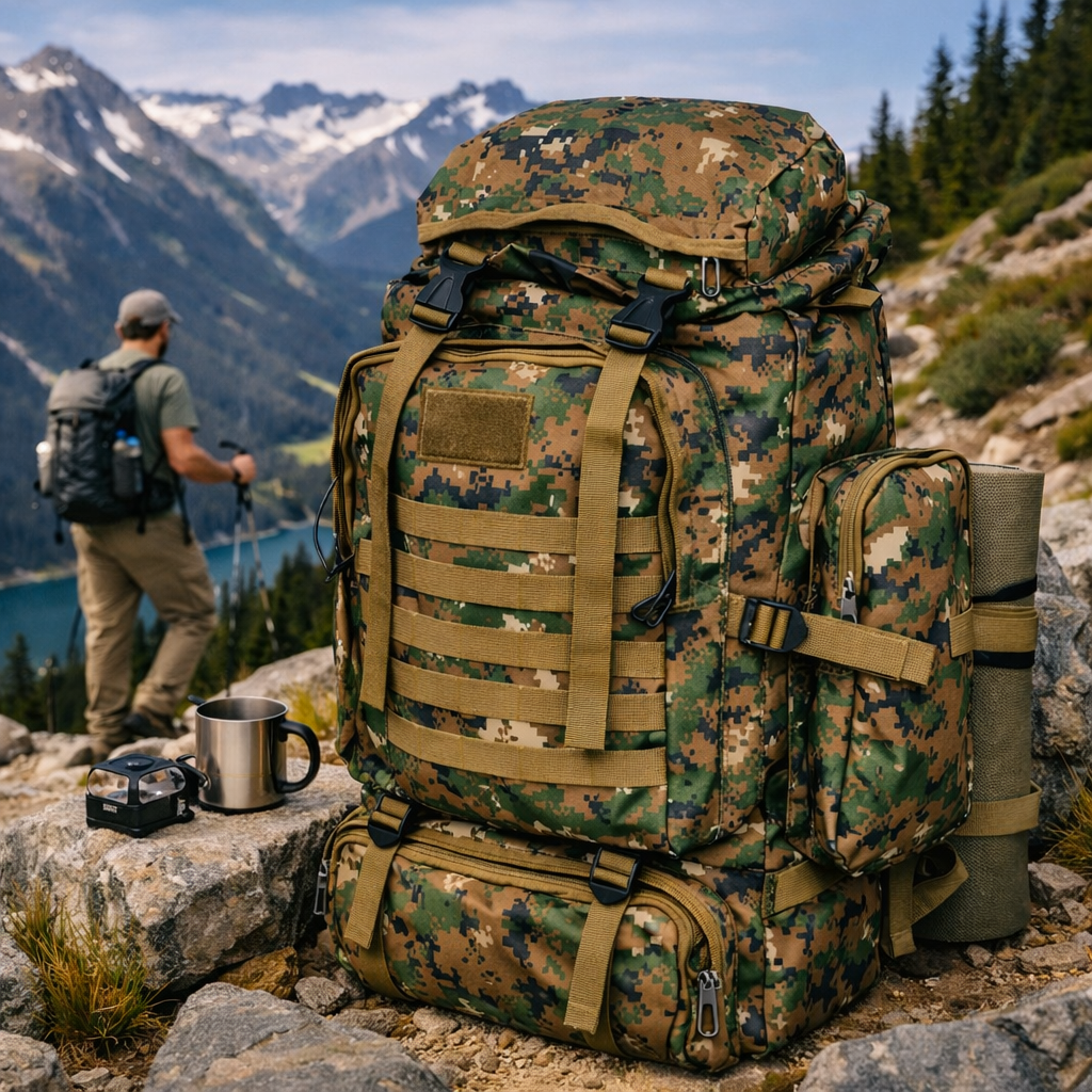 80L Military Tactical Backpack