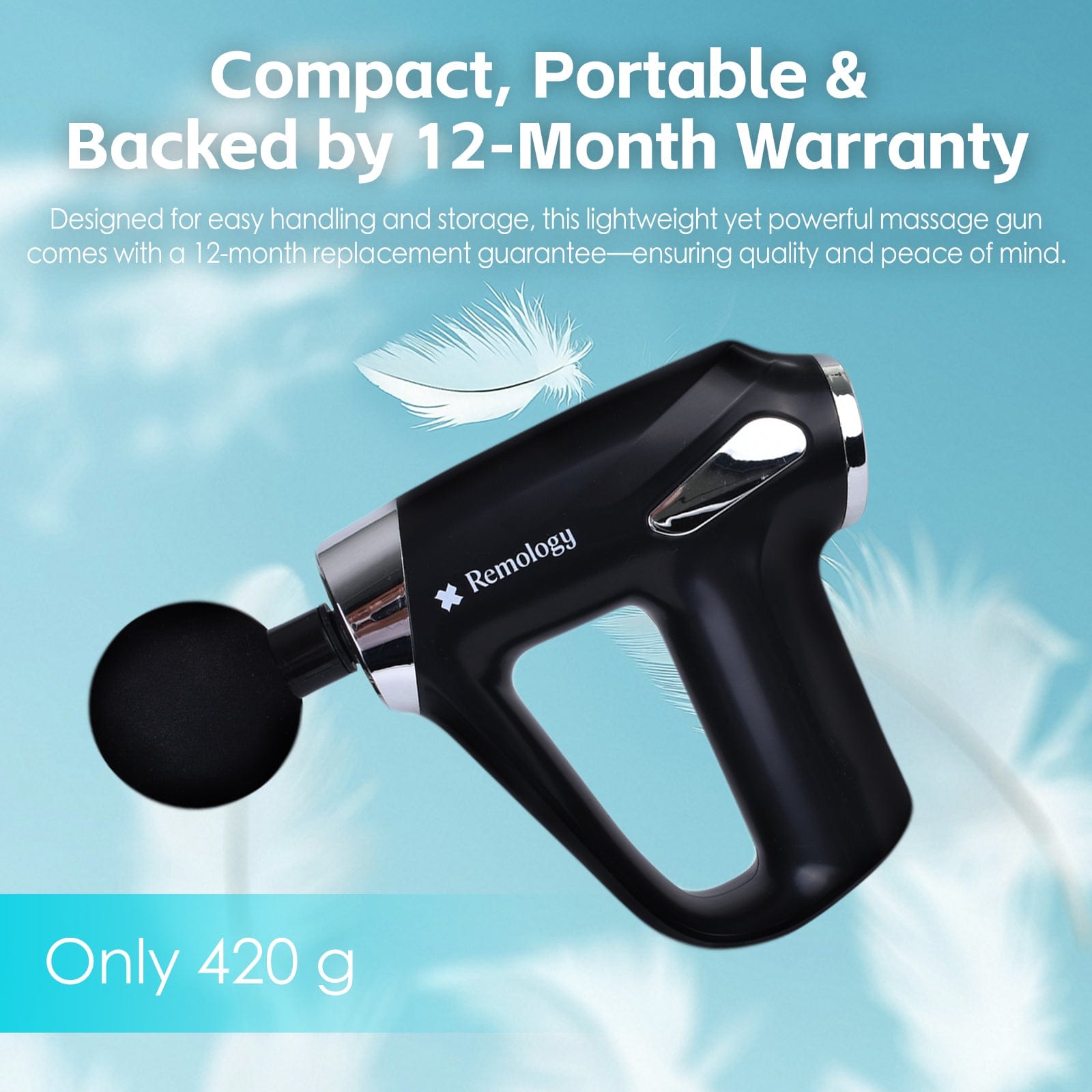 Remology Impact Therapy 6 Adaptive Speed Usb C Massage Gun With 4 Heads - 08