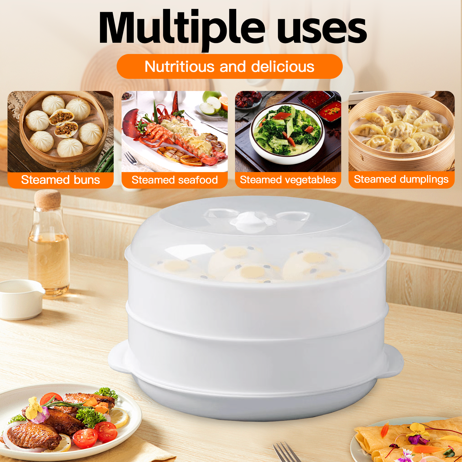 2 Tier Microwave Steamer - 07