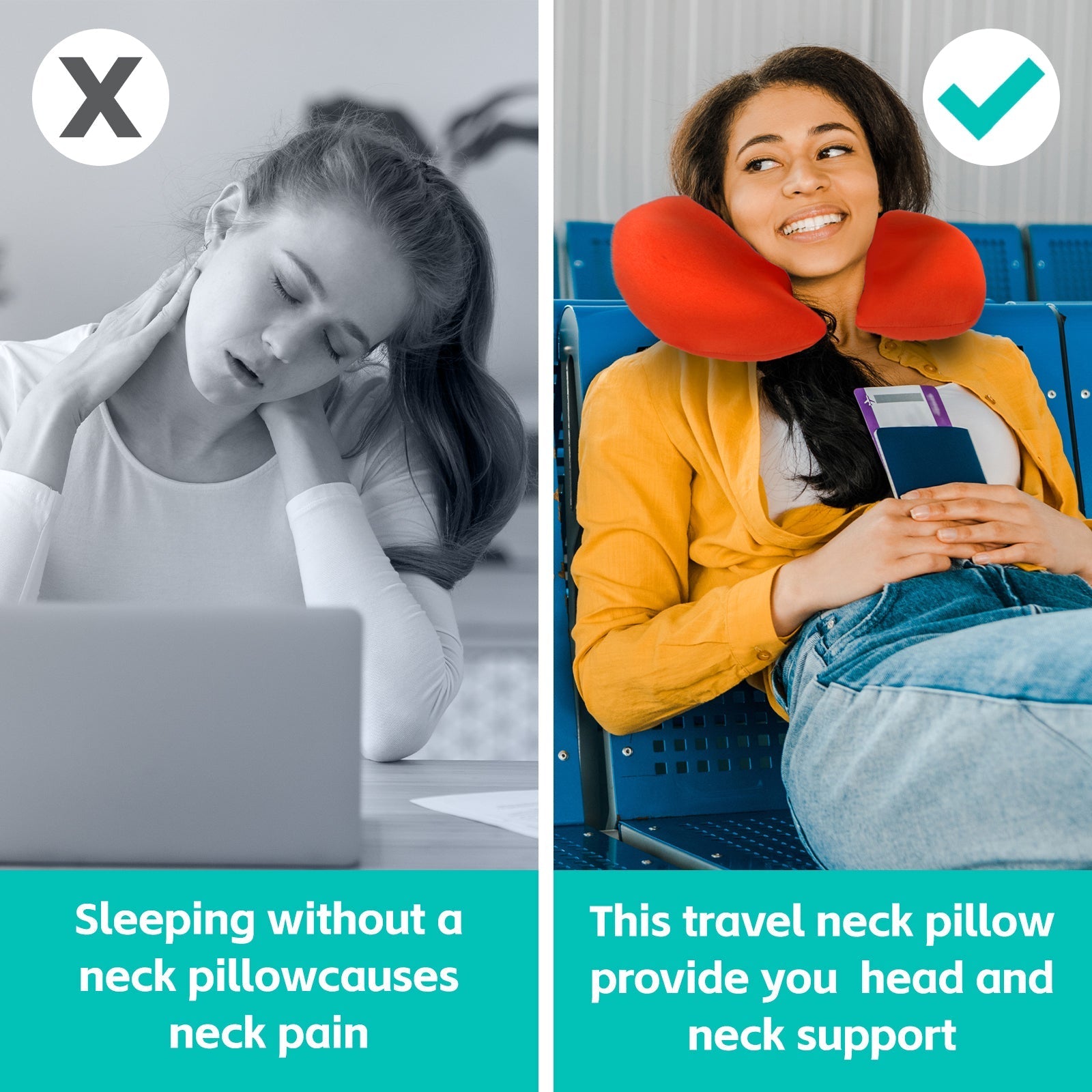 Two Way Reversible Microfibre Travel Pillow Watermelon - 11