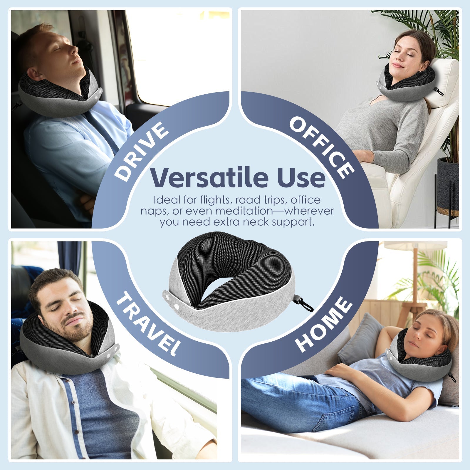 Compact Luxury Memory Foam Travel Pillow - 04