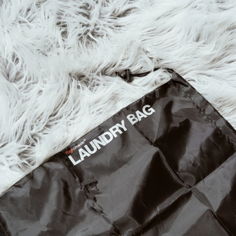 2PCS Travel laundry bag with drawstring closure - Black