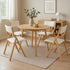 Levede 4x Dining Chairs Foldable PU Beige-1966287369070055431